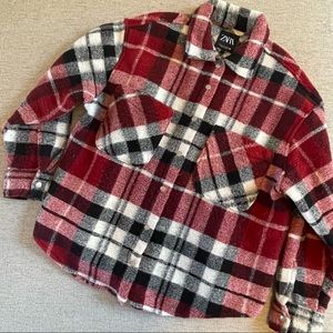 Zara Oversized Plaid Shacket